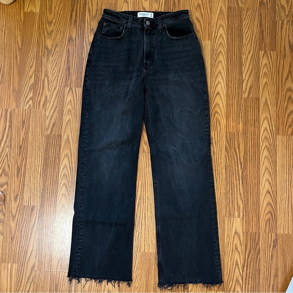Abercrombie & Fitch Black Straight Leg Jeans